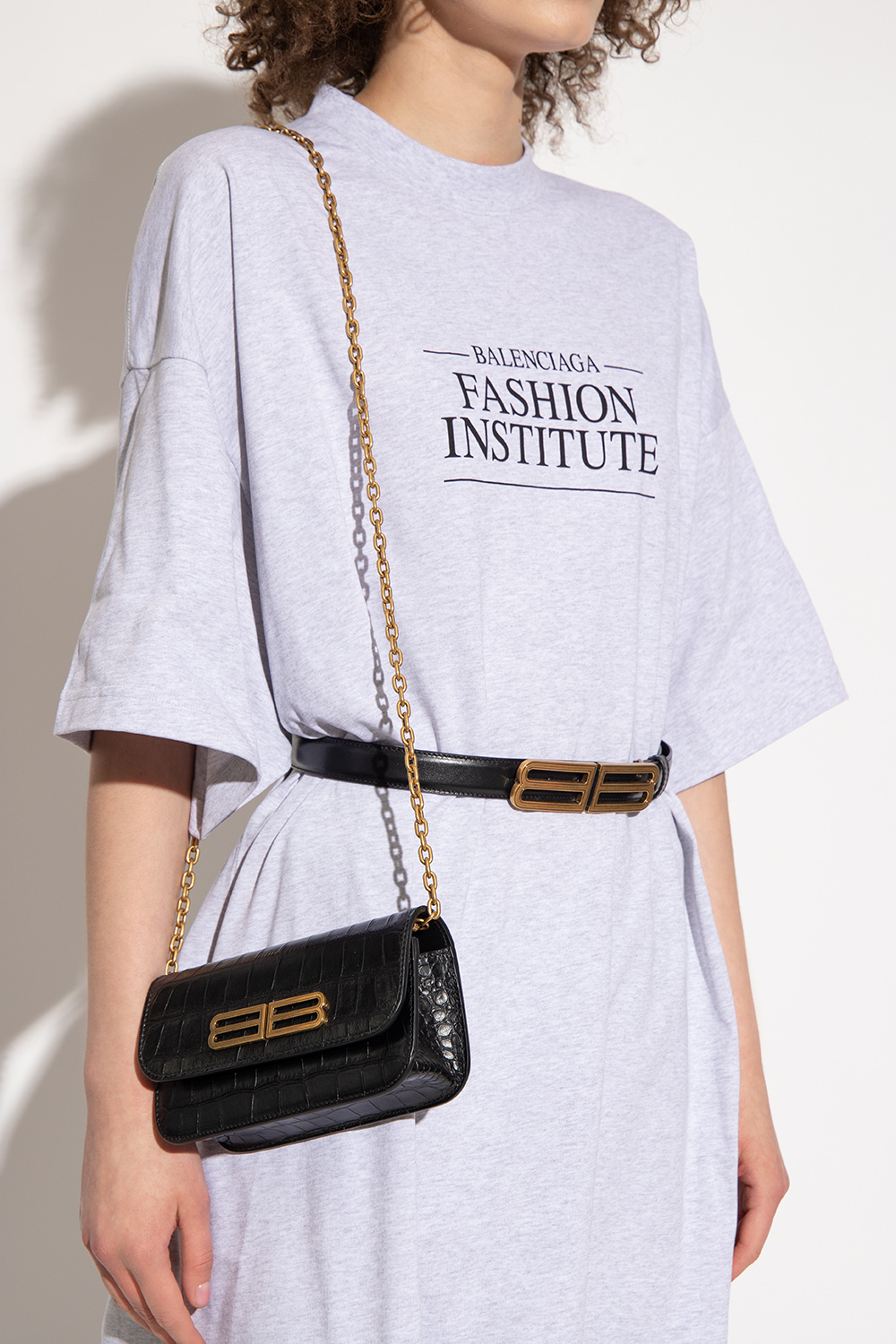 Black 'Gossip' wallet with chain Balenciaga